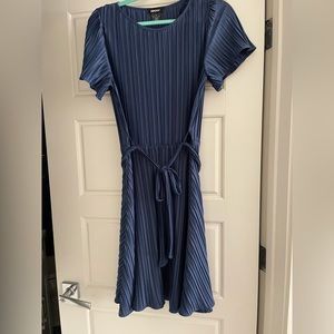 DKNY blue pleated dress